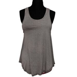 Promesa Black White Striped Racerback Tunic Top Medium Activewear Athleisure